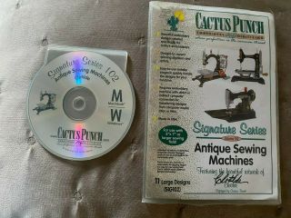 Cactus Punch Embroidery,  Antique Sewing Machines