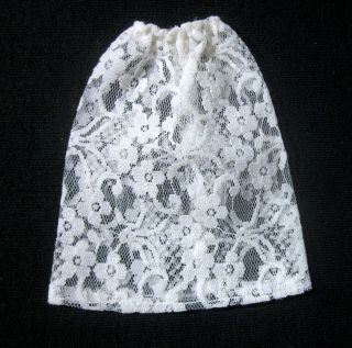 Vintage Barbie Doll Clothes Clone Doll White Lace Under Skirt -