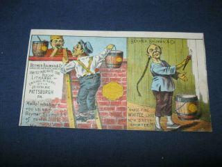 Victorian Trade Card Rare Beymer Bauman White Lead Paint Chinese Worker Paints G