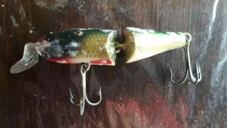 Vintage Creek Chub Pikie Antique Fishing Lure Jointed