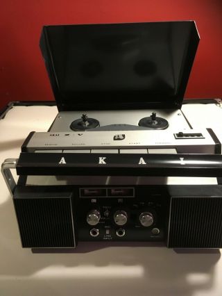 Rare Akai Xv 1960’s Portable Stereo Reel 2 Reel Tape Recorder Not