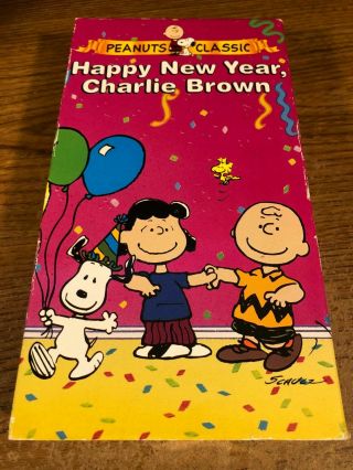 Happy Year Charlie Brown Vhs Movie Vcr Video Tape Cartoon Peanuts Rare