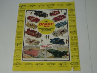 Rare Vintage Dinky Toys Shop Display Poster Thunderbirds 2,  Fab 1 Lady Penelope