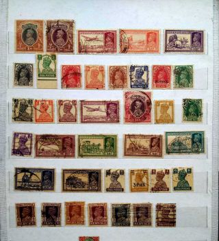 100pcs Different British India Wwii Old Antique Stamps Victoria Kg V Vi Rare Lot