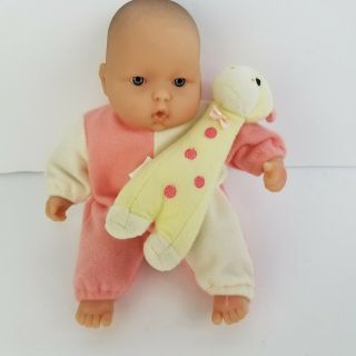 Adorable 8 " Berenguer Baby Doll With Mini Plush Toy Retired Vhtf Rare Baby Girl