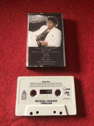 Vintage 1982 Michael Jackson Thriller Cassette Tape Rare Plays Perfectly L@@k