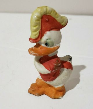 Rare Vintage Napoleon Donald Duck Ceramic Figure Walt Disney