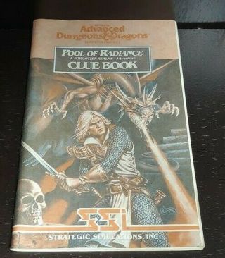 Advanced Dungeons & Dragons Pool Of Radiance Clue Book Rare Ssi Tsr Inc.  3