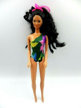 PoupÉe Barbie Vintage Mattel Inc 1980 Figurine Rare Cheveux Noir