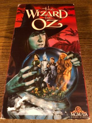 The Wizard Of Oz Vhs Movie Vcr Video Tape Judy Garland Red Box Rare