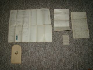 Antique Documents 1867 Deed 1874 Last Will Testament Handwritten 1883 Appraisal