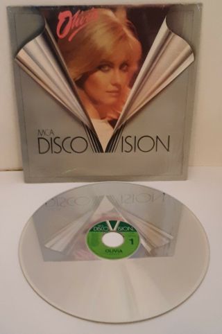Olivia Mca Disco Vision (olivia Newton John) Rare Laserdisc Ld Plastic Still On