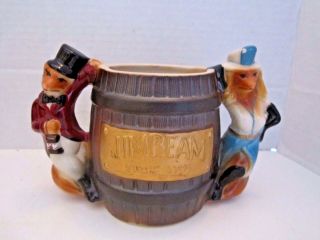Orleans Jim Beam Convention Fox Handle Mug Man & Woman 1980.  Ceramic.  Rare.