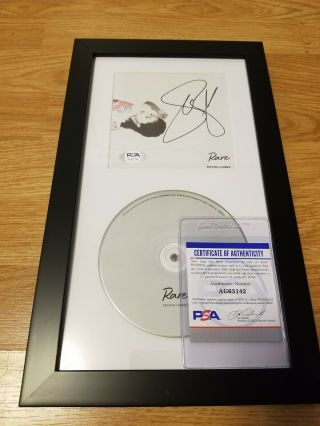 Selena Gomez Signed Autographed Rare Cd Booklet Album Framed Psa Dna Singer