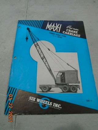 Vintage Maxi Engineered One Man Crane Carriage Brochure