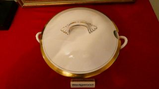 Rare Wedgwood Ascot Gold Bone China Soup Tureen - / 1st Quality