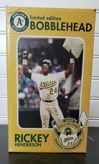 Limited Edition Oakland A’s Rickey Henderson Bobblehead Athletics Rare 2011