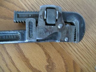 Antique Vintage TRIMO Adjustable Monkey Pipe Wrench Tool Pat ' d 1916 Roxbury MA 3
