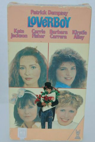 Loverboy Vhs 1989 Vintage Comedy Patrick Dempsey Carrie Fisher Rare Romance