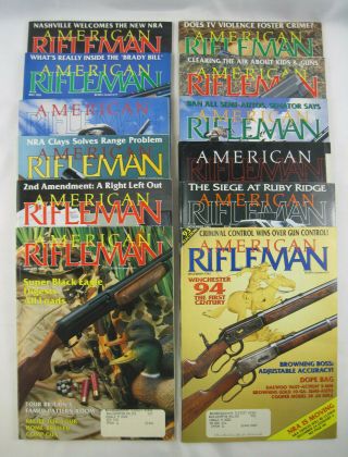 1993 American Rifleman Magazines Complete Full Year 12 Issues January - December