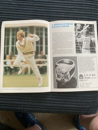 Trevor Jesty Cricketer Signed Benefit Year 1982 Programme Very Very Rare L@@k 3