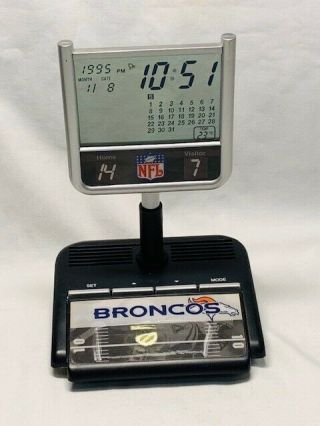 Vintage Rare Denver Broncos Goal Post Voice Alarm Clock.  Talks
