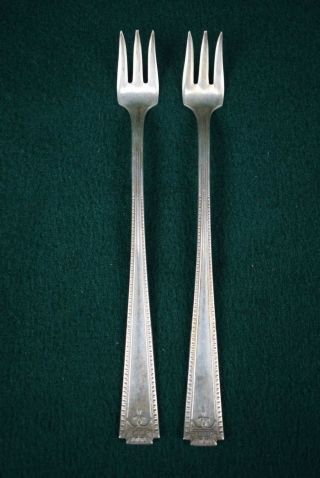 Vintage National Silver Co - Viceroy One - Seafood/cocktail Forks - Silverplate