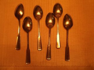 Wm A Rogers Oneida Ltd Stainless Flatware " Friendship " 6 - 6 " Tea Spoons