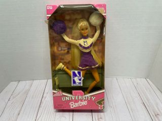 Barbie 19167 Ln Box 1996 University Northwestern Cheerleader