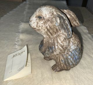 Rare Mccarty’s Of Mississippi Ceramic Rabbit Artist Signed