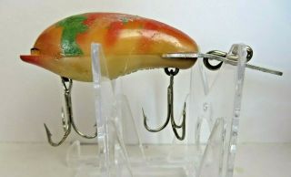 Vintage Fishing Lure Fred Arbogast Mud Bug Red Yellow F039