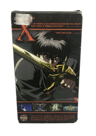 X The Movie Anime Manga Rare Vhs Clamp Rintaro English Language Version Rated R