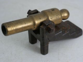 Good Early Heavy Bronze / Brass Signal Cannon Very Rare Desk Cannon L@@k S