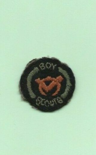 1928 - Boy Scout - Proficiency Badge - Surveyor - Blue Felt - Rare - British