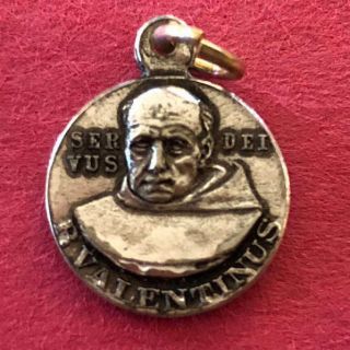 Antique Catholic Religious Medal - Saint Anthony / Servus Dei Valentines Petite