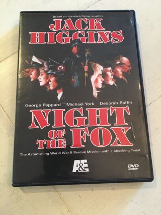 Jack Higgins Night Of The Fox Dvd George Peppard Michael York 1988 Rare Wwii A&e