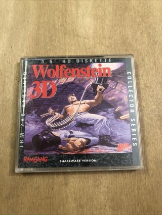 Wolfenstein 3d (ibm Pc) 3.  5 " Hd Diskette Floppy Shareware - Rare