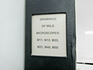 Rare Wild Heerbrugg Microscope Exploded Diagrams,  M11,  M12,  M20,  M21,  M40,  M50