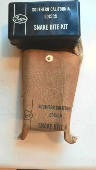 Vintage 1960 - Southern California Edison - Snake Bite Kit - First Aid - Rare