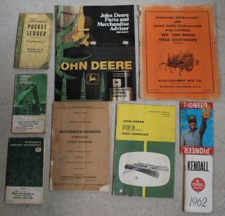 Vintage Farm Tractor Implements Manuals Ledgers Advertising John Deere Ac Others