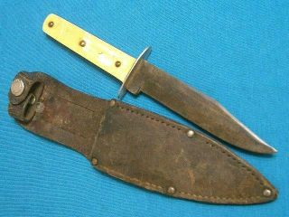 Rare Vintage Western States West - Cut Boulder Hunting Skinning Bowie Knife Knives
