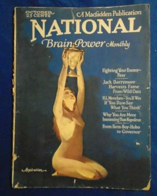 National Brain Power Monthly October 1922 Very Rare