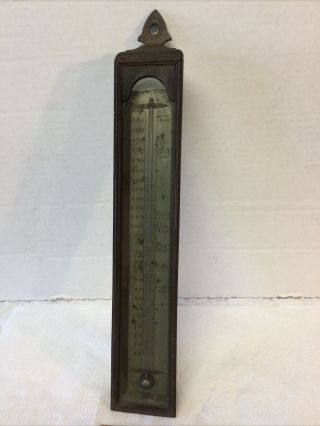 Rare Antique 1800’s Era Cased Stick Type Silvered Thermometer Chas Pool York