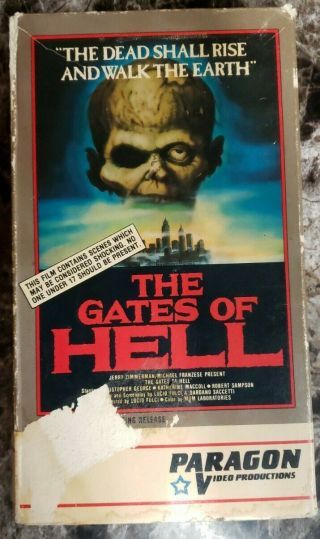 Vhs The Gates Of Hell Paragon Video Fulci Horror Cult 80s Rare Vintage