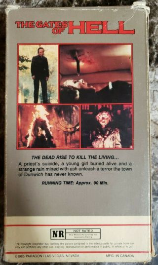 VHS The Gates Of Hell Paragon Video Fulci Horror Cult 80s Rare Vintage 2