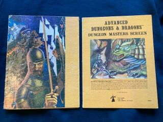 Ad&d 1st Ed - Dungeon Masters Screen (ultra Rare 2/4 Panel Quad - Fold)