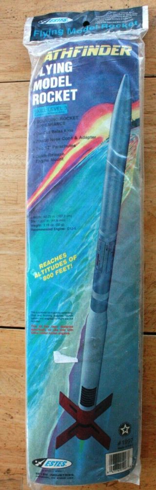 Rare Vtg Estes Pathfinder Flying Model Rocket 1997,  In Package,  Nos