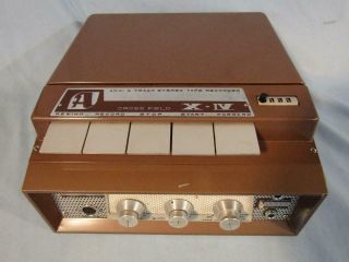 Rare Old Akai 4 Track Portable Stereo Reel Tape Recorder Crossfield X - Iv
