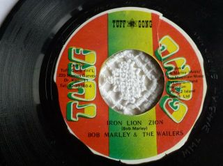 Rare Reggae Bob Marley & The Wailers Iron Lion Zion Tuff Gong Jamaica 45 Ex
