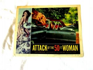 Attack Of The 50 Ft.  Woman,  Lobby Card 3 1958,  Hayes,  Rare